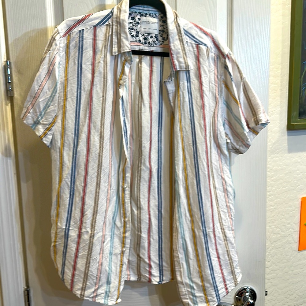 Denim & Flower - Short Sleeve Button Down (Beach Vibes)